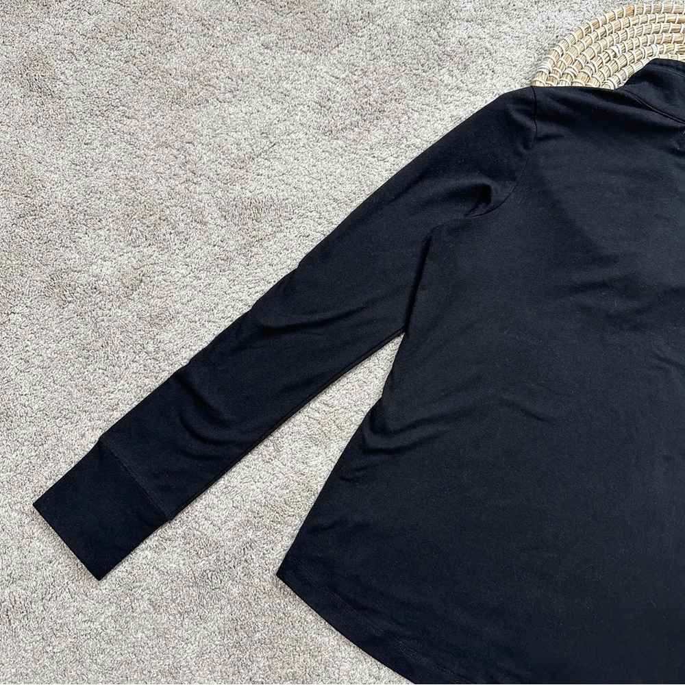 feat Women’s Half Zip Pullover Longsleeve Shirt High Neck in Black Size S - Picture 8 of 15